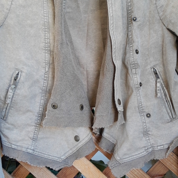 Free People Collapsing Snap Front Cotton Jacket Md - Picture 9 of 10